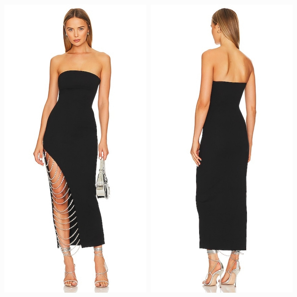 NBD Dana Midi Dress in Black